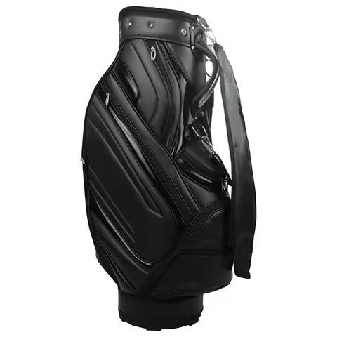 Black tour-style staff bag in PU leather