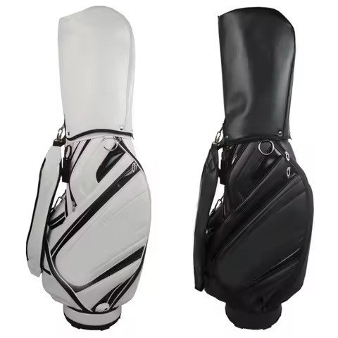 White and black staff bag pair