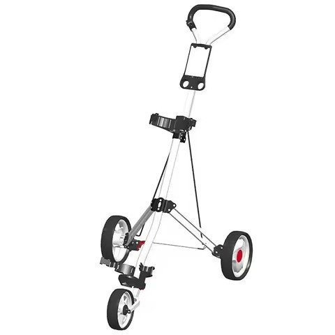Classic white trolley with adjustable T-handle