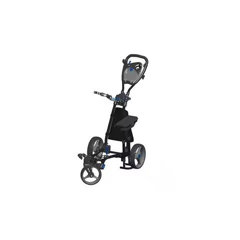 Blue-grey cart with integrated seat