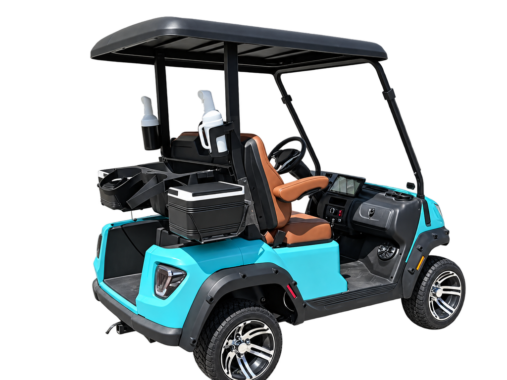 Four-seat electric golf cart for golf courses and resort fleets