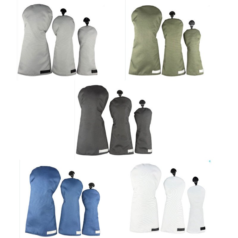 Canvas driver, fairway and hybrid headcover set in five colours